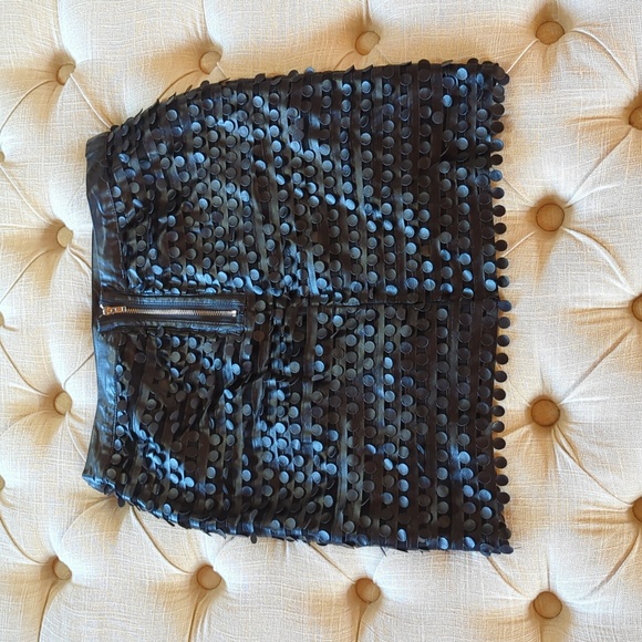 Faux Leather Skirt - Picture 4 of 7